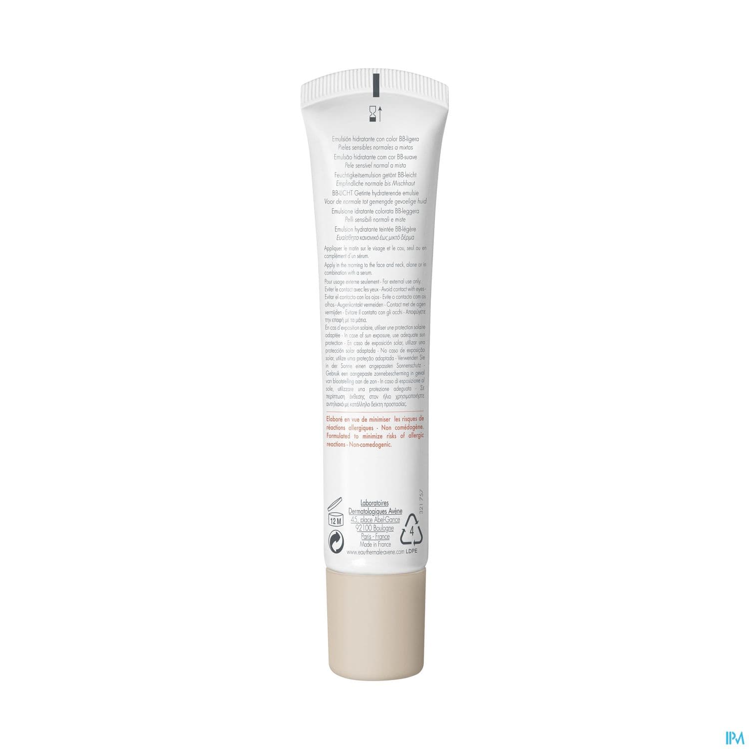 Avene Hydrance Bb Legere Tube 40ml