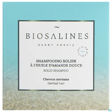 Biosalines Shampooing Solide Huile Amande Douce Cheveux Normaux 75g
