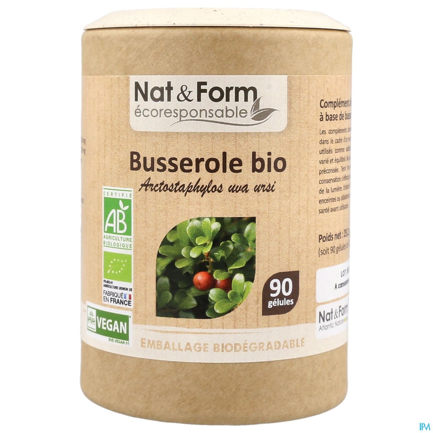 Nat Et Form Ecoresponsable Busserole Bio Gelule Vegetale 90