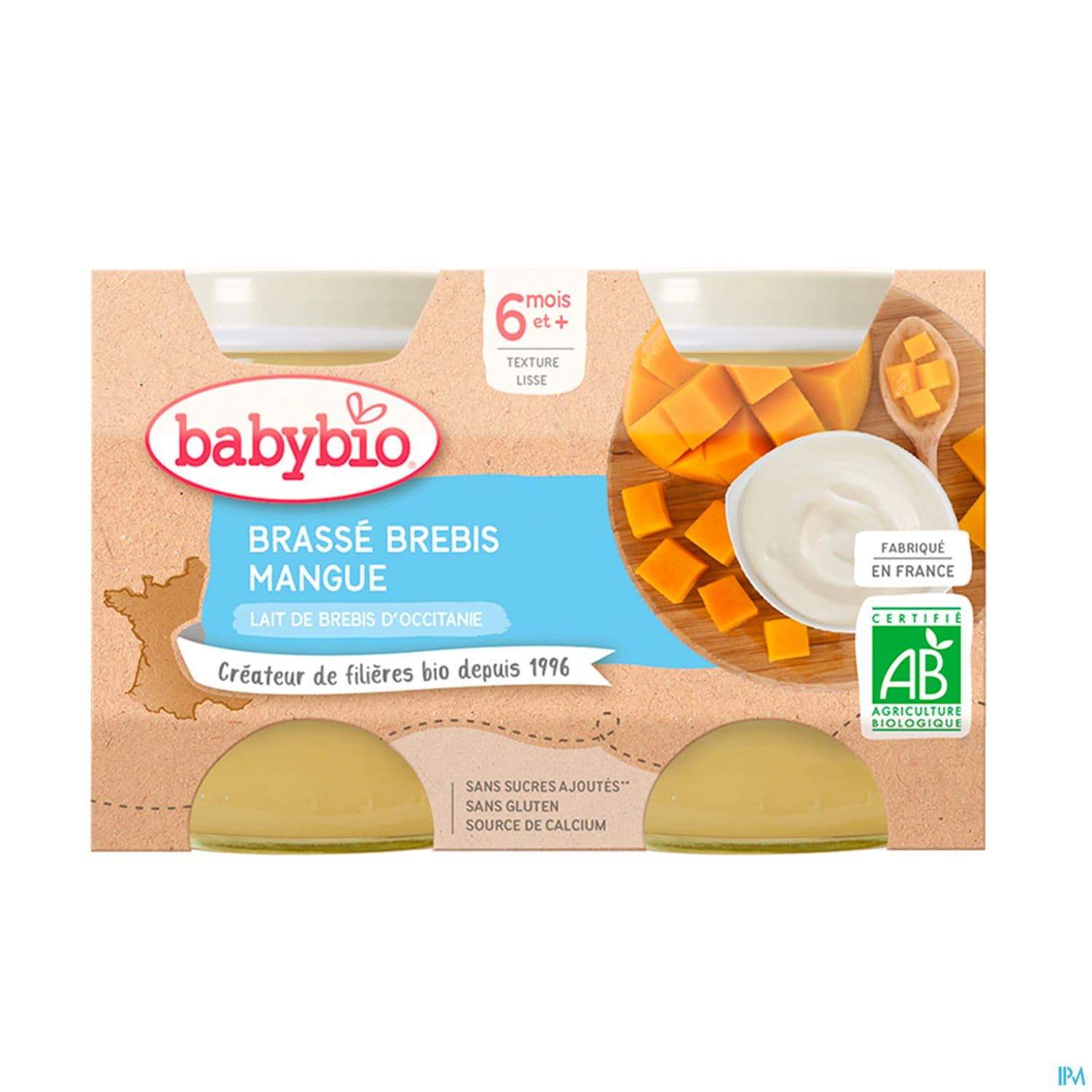 Babybio Brasse Au Lait De Brebis D'occitanie Mangue 6m 130g X2