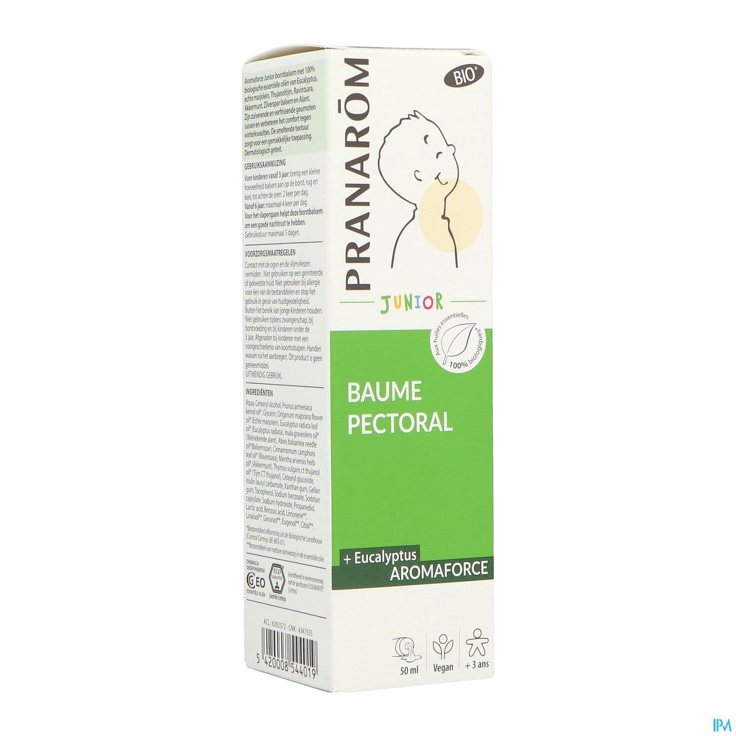 Pranarom Aromaforce Junior Baume Pectoral Bio 50ml