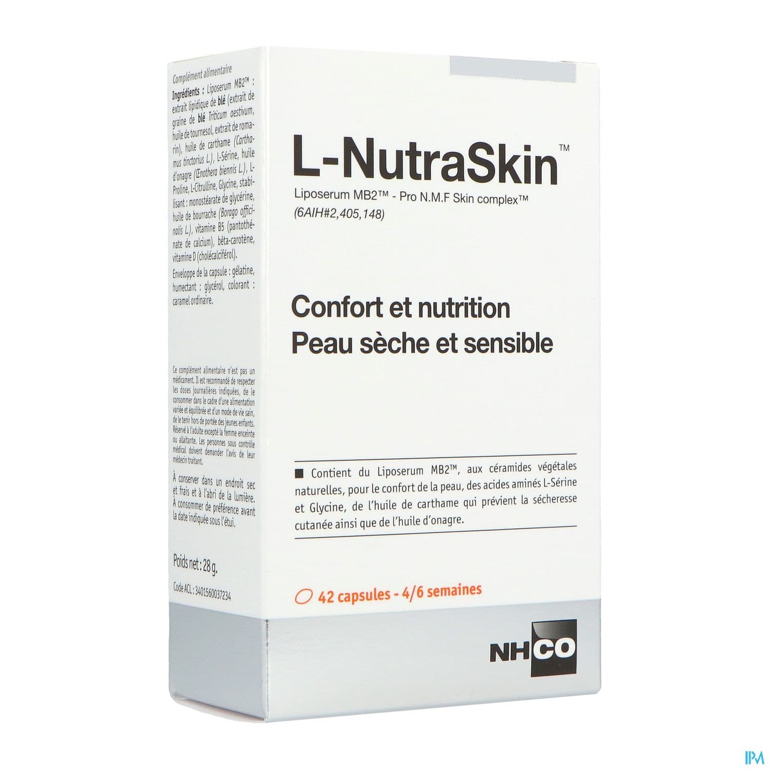 Nhco l-nutraskin Peaux Seches Sensibles Capsule 42