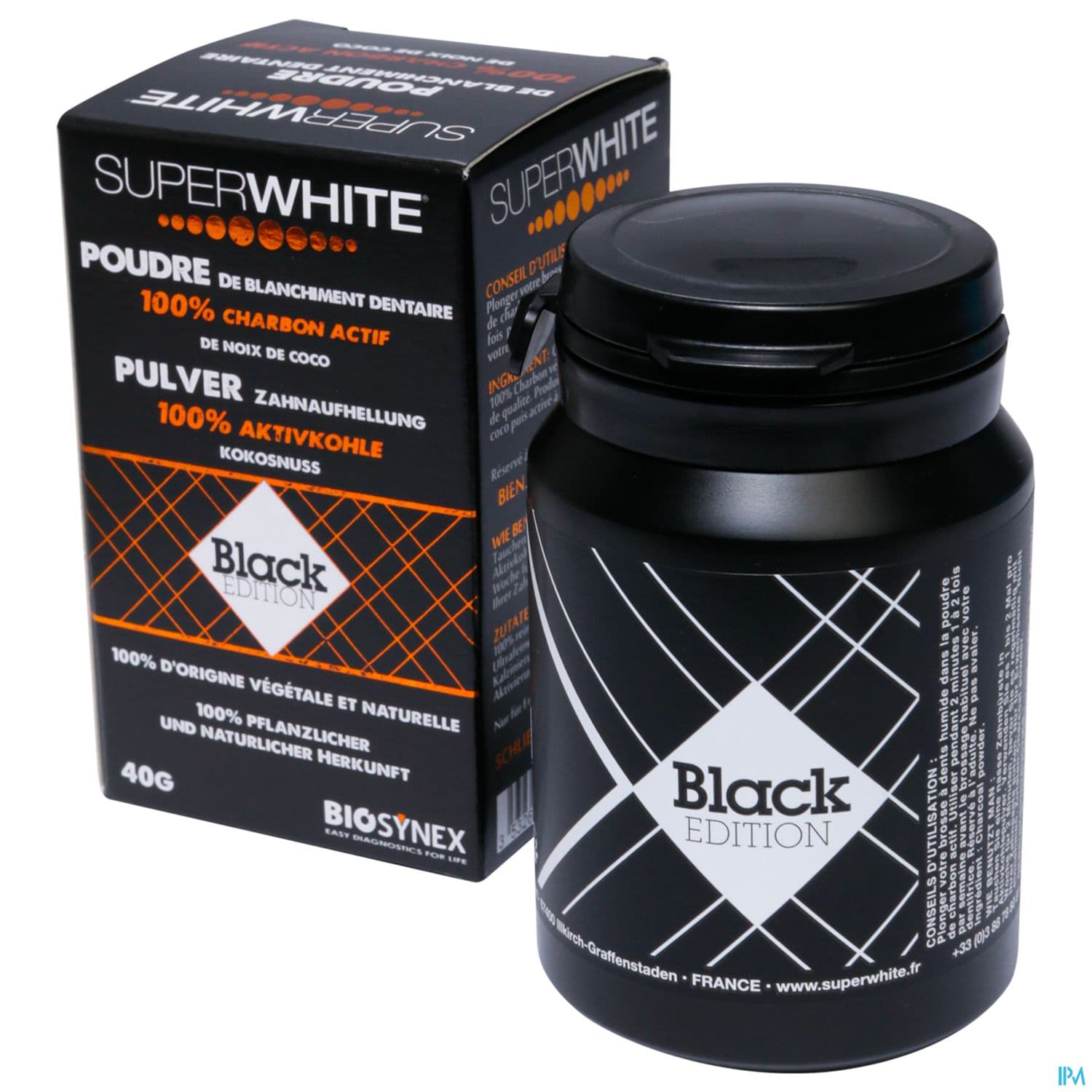 Superwhite Black Edition Charbon Poudre 40g