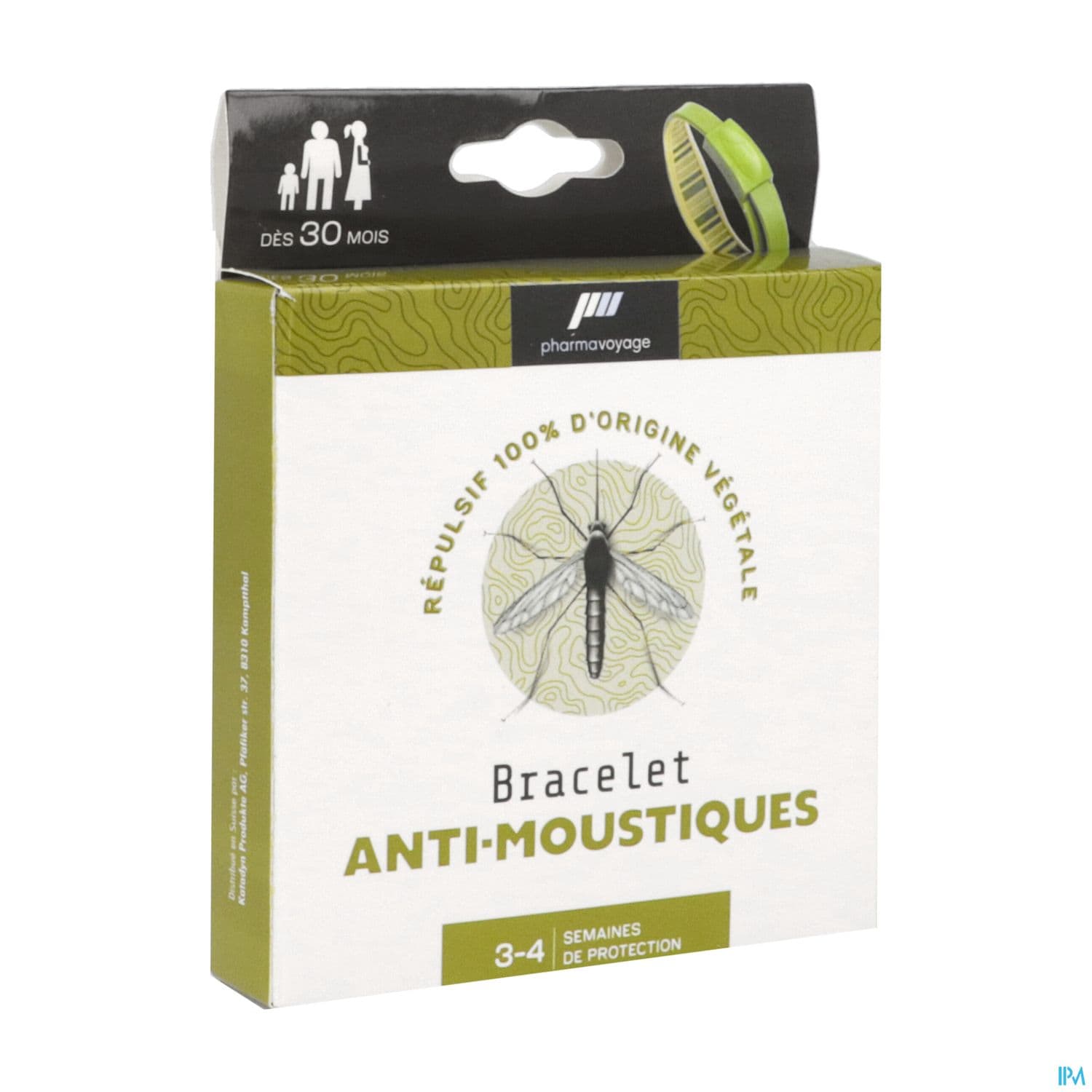 Pharmavoyage Bracelet Antimoustique Kaki