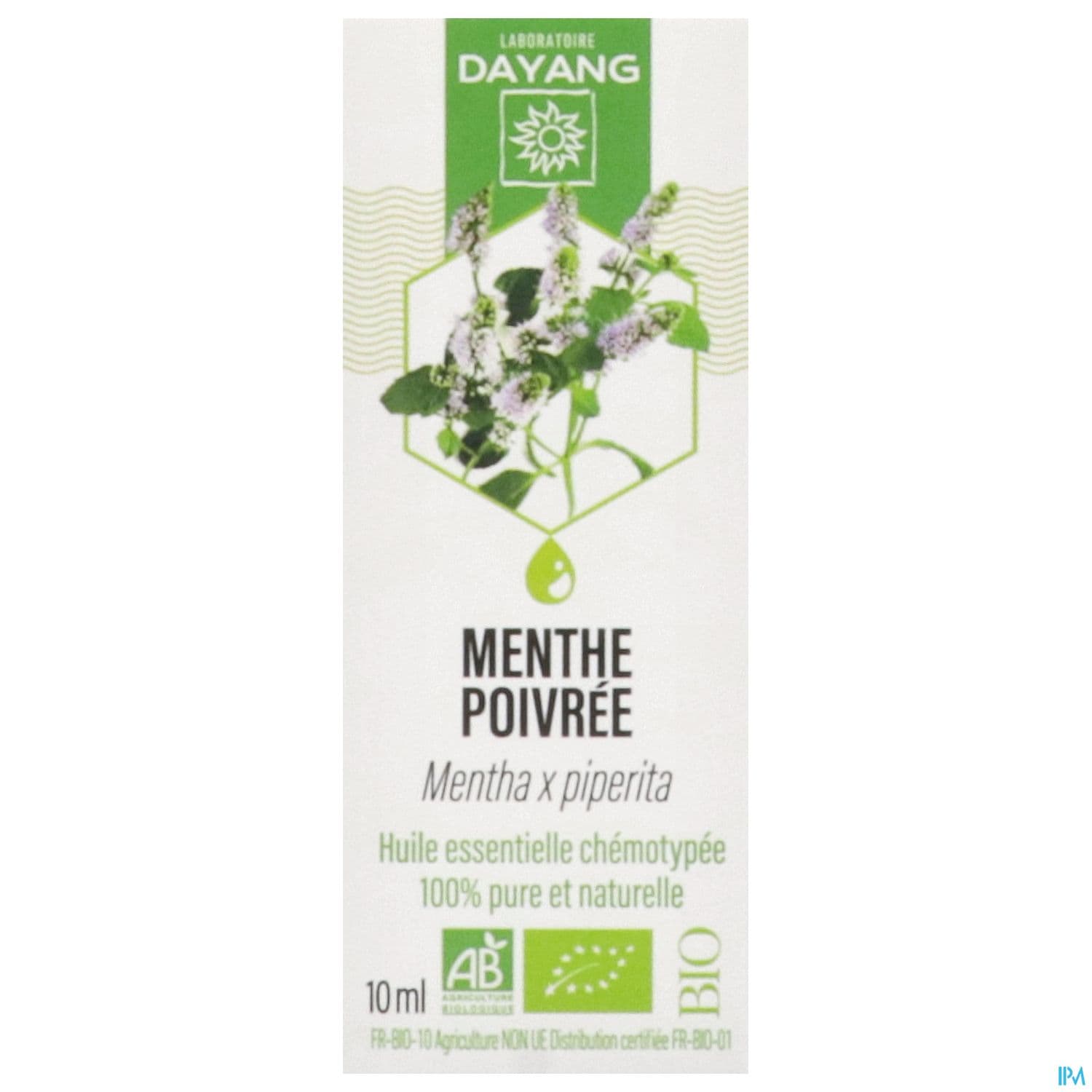 Dayang Huile Essentielle Menthe Poivree Bio 10ml