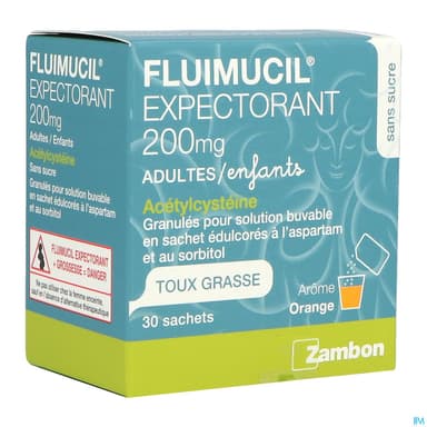 FLUIMUCIL EXPECT 200MG S/S SACH 30