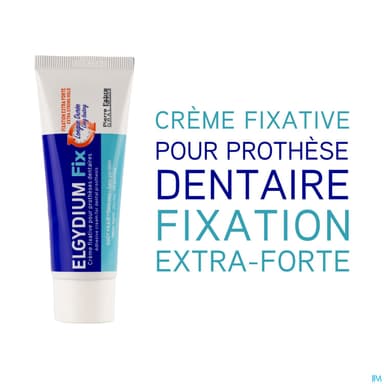 Elgydium Fix Fixation Extra Forte Creme Fixative Gout Frais 45g
