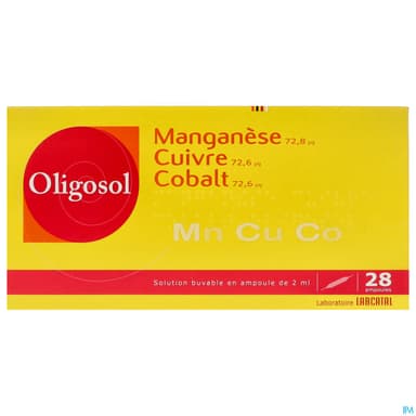 Oligosol Manganese Cuivre Cobalt Solution Buvable 2ml 28