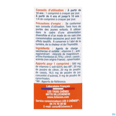 Les 3 chênes phyto acérola 500 tonus et vitalité