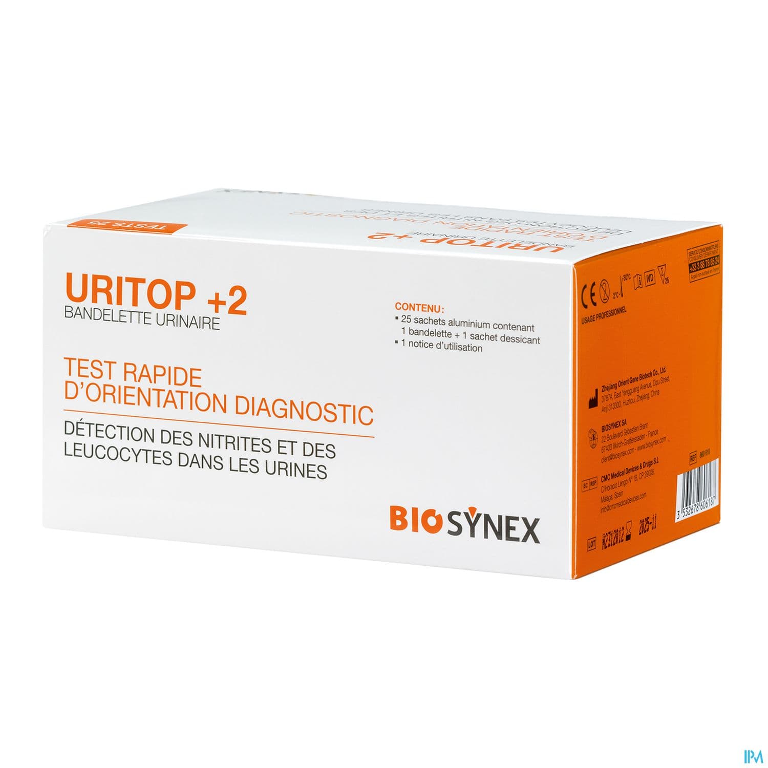 Biosynex Uritop+2 Bandelette Urinaire 25