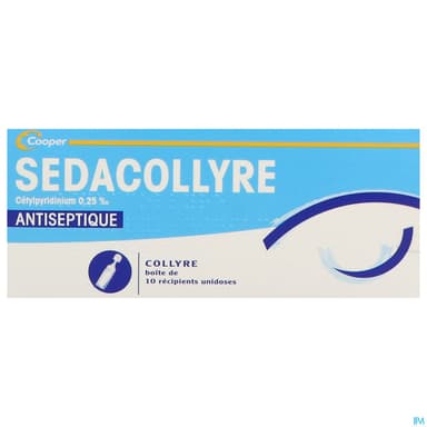 Sedacollyre Cetylpyrid 0.025% Collyre Unid 0ml4 10