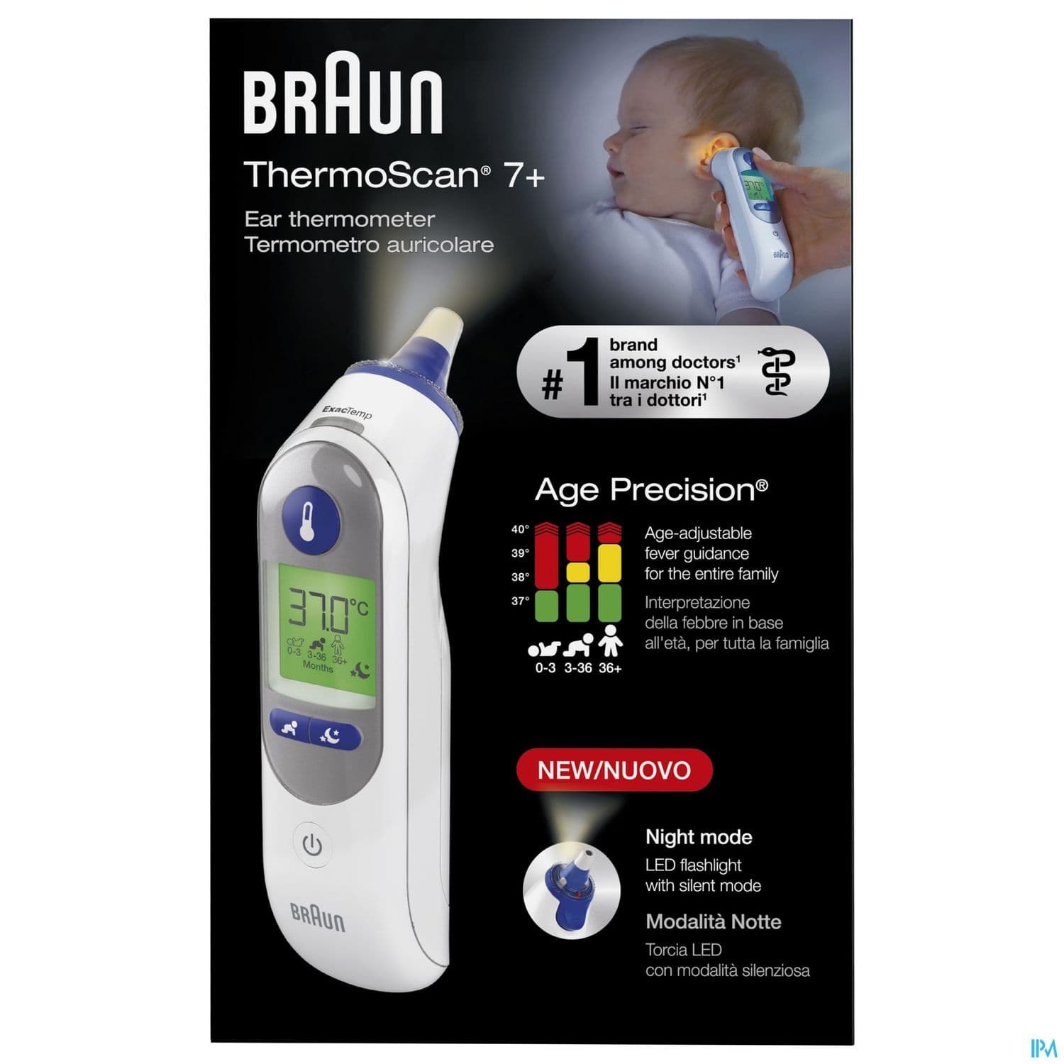 Braun Thermometre Auriculaire Thermoscan 7 Plus Age Precision Irt 6525