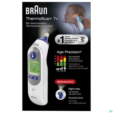 Braun Thermometre Auriculaire Thermoscan 7 Plus Age Precision Irt 6525