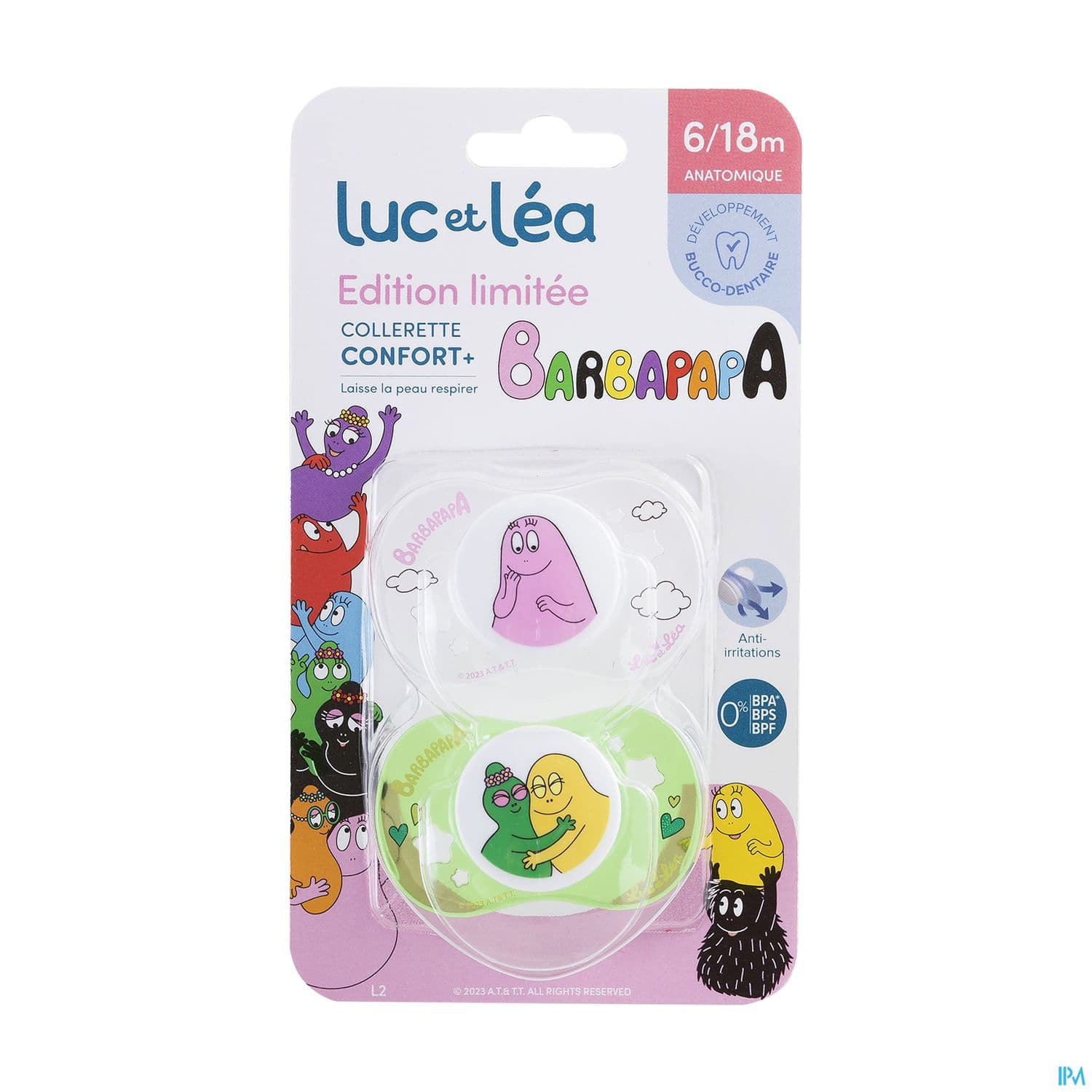 Luc Et Lea Sucette Anatomique Barbapapa 6/18m X2