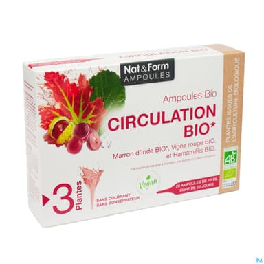 Nat Et Form Ampoule Circulation Bio 10ml 20
