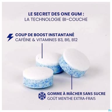 Onegum Energy Gum Chewing Gum Energisant Menthe 10
