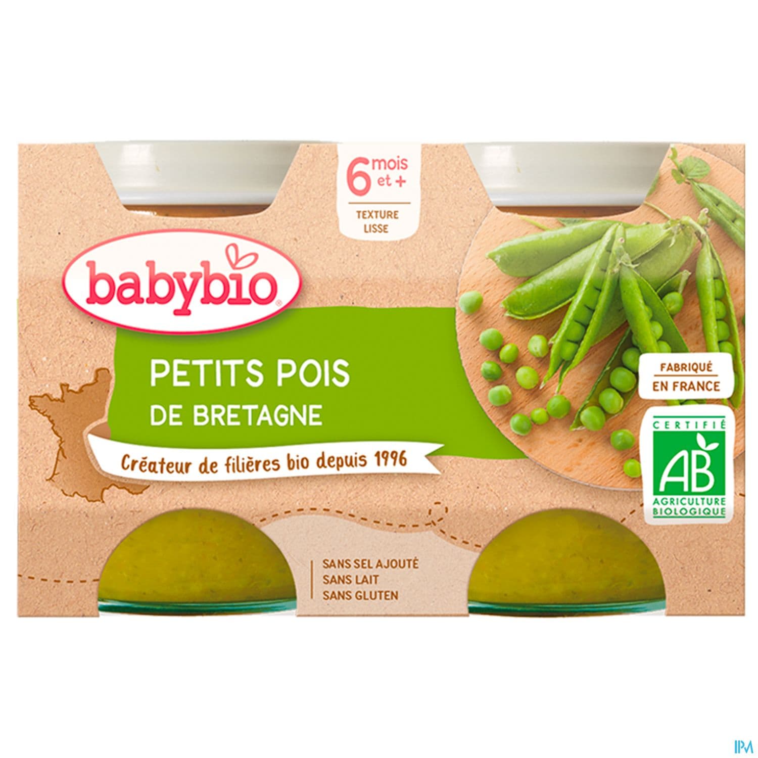 BABYBIO PDT/PETIT POIS 2X130G