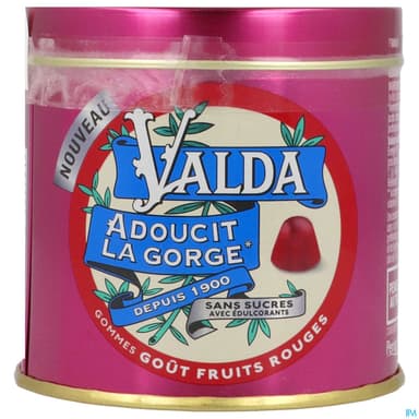 Valda Gommes Fruits Rouges Sans Sucre 140g