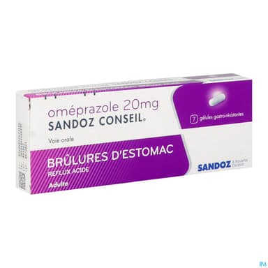 Omeprazole Sandoz Conseil 20mg Gelule Gastroresistante 7