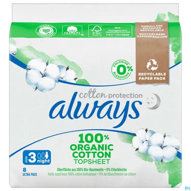 Always Cotton Protection Serviette Night 8