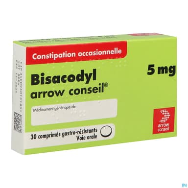 Bisacodyl Arrow Conseil 5mg Comprime Gastroresistant 30