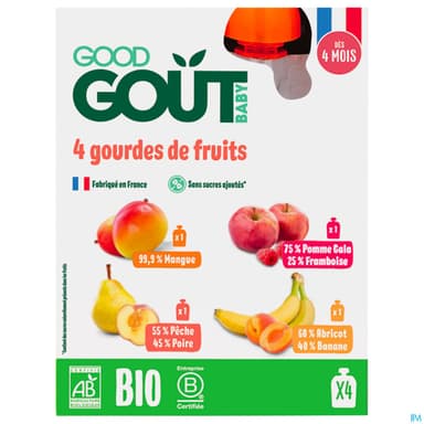GOODGOUT VARIETY FRUIT 120G X4