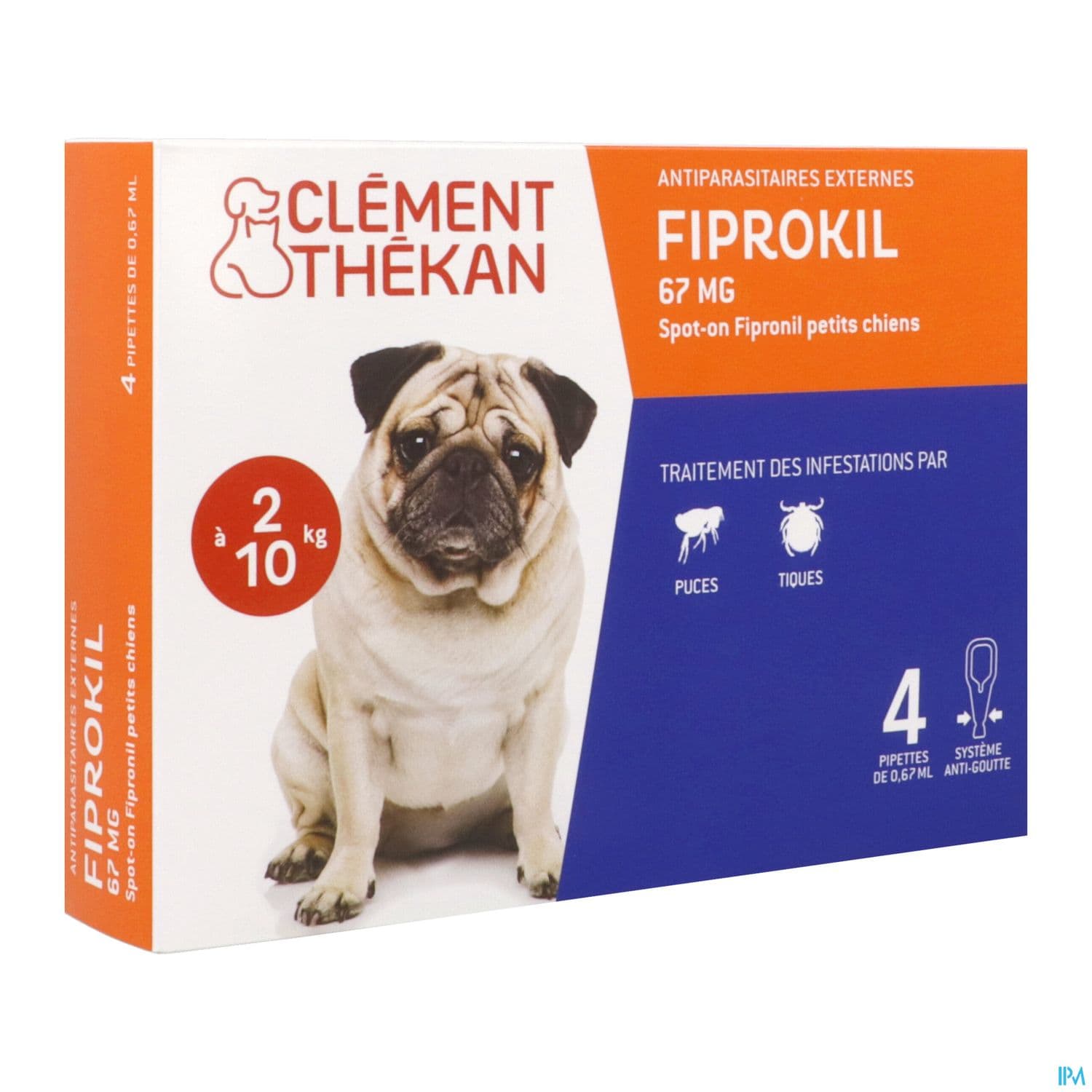 Clement Thekan Fiprokil Spot On Chien 2/10kg X4