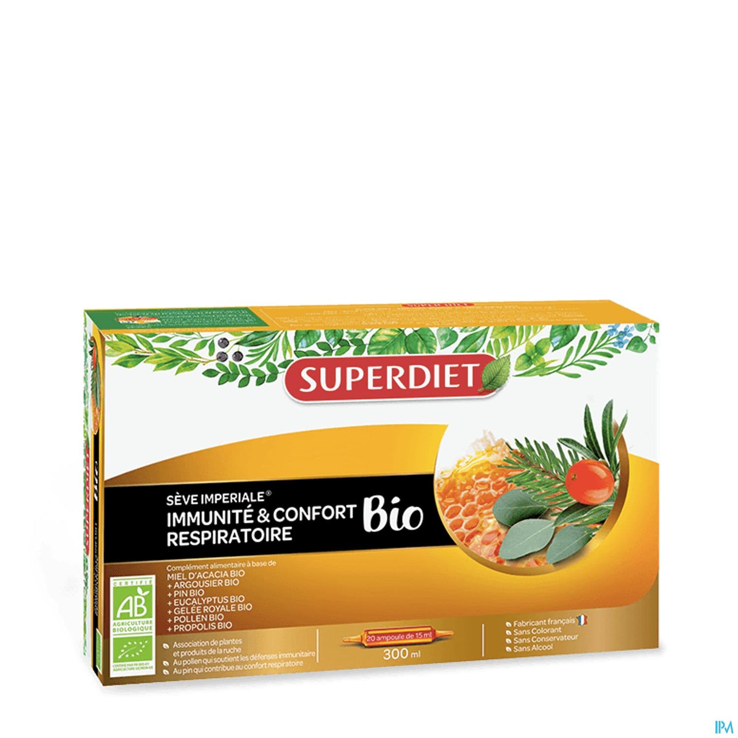 Superdiet Immunite Et Respiration Bio Ampoule Buvable 15ml 20