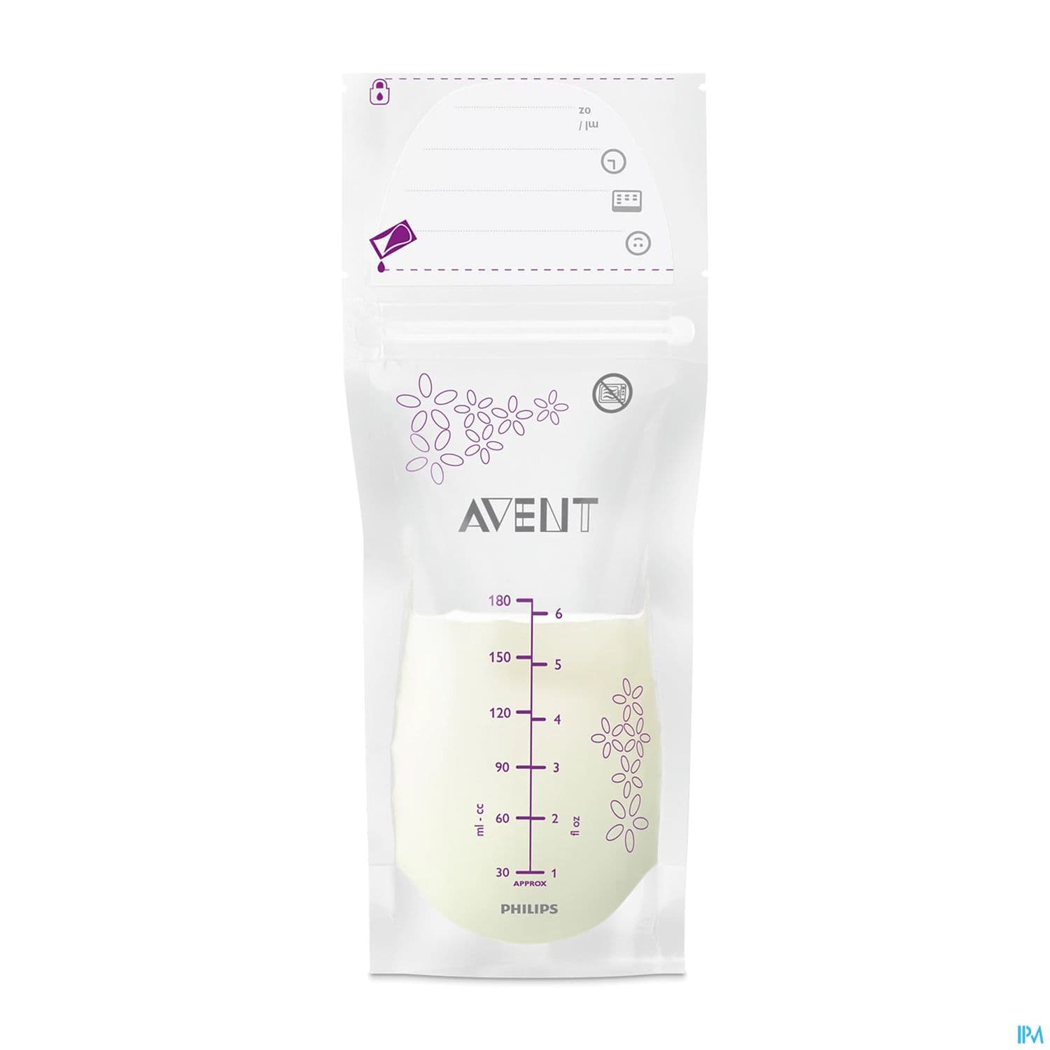 AVENT SACH CONSERV LAIT 180ML X25