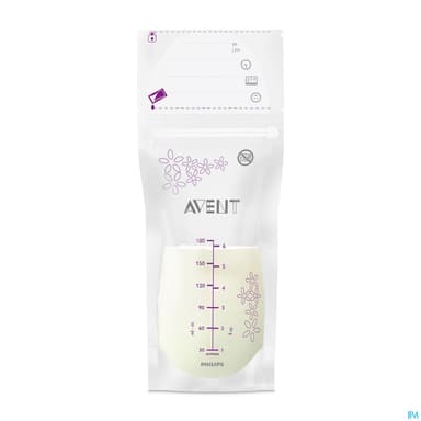 AVENT SACH CONSERV LAIT 180ML X25