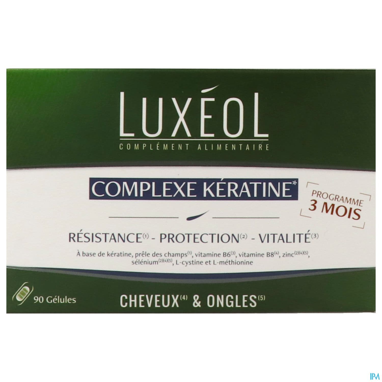Luxeol Complexe Keratine 3mois Gelule 90