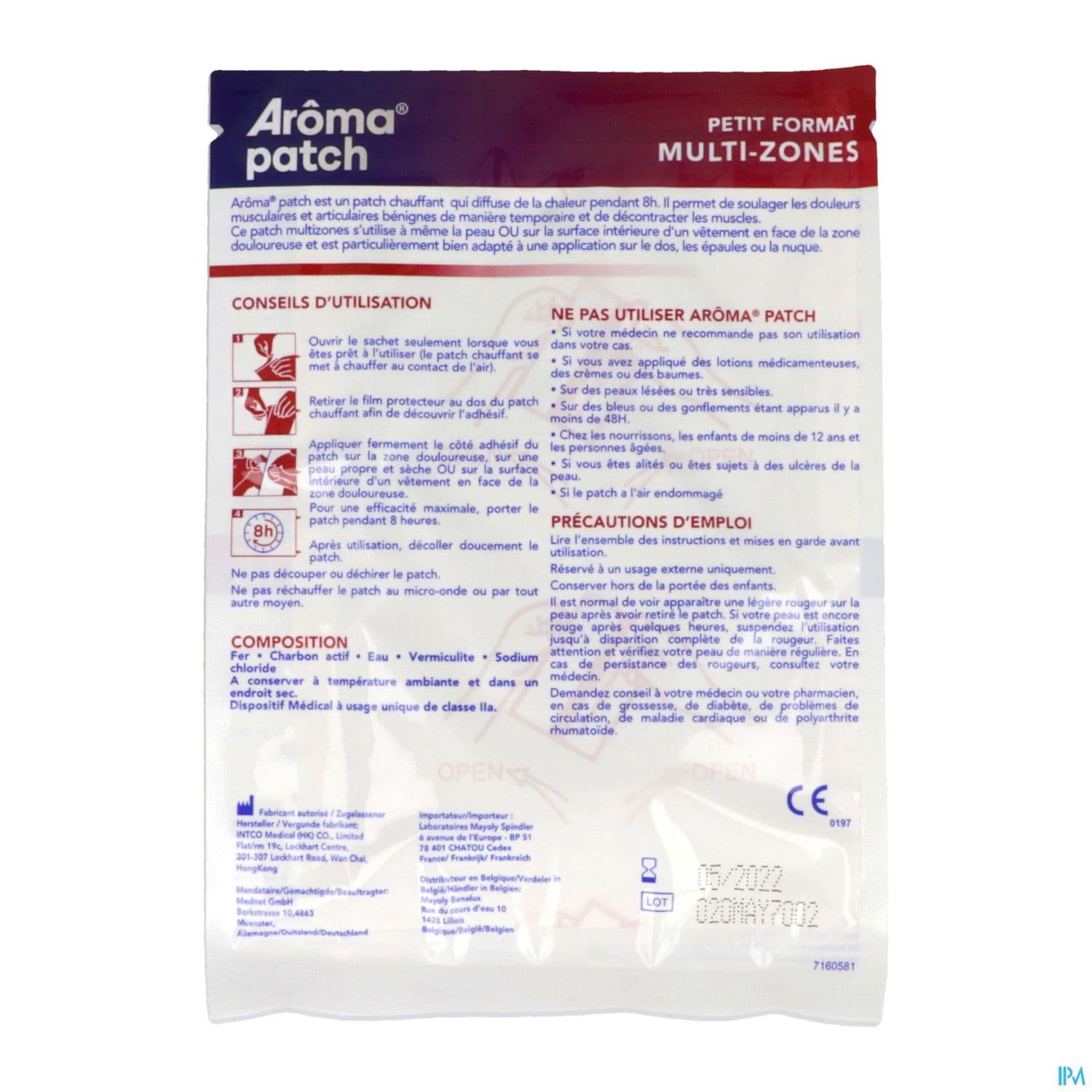 AROMA PATCH CHAUFF MULTI-ZONE PMX3
