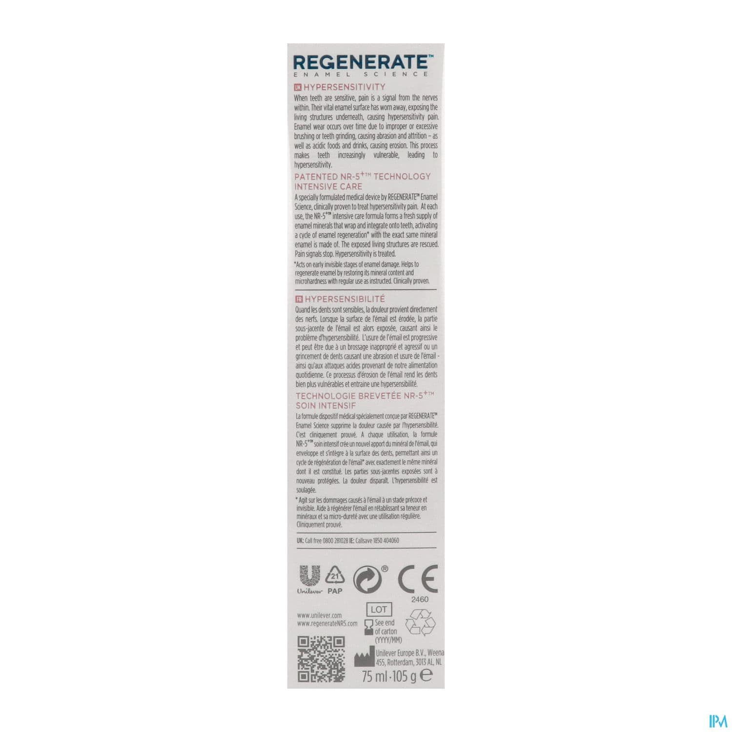 REGENERATE DENT HYPERSENS 75ML