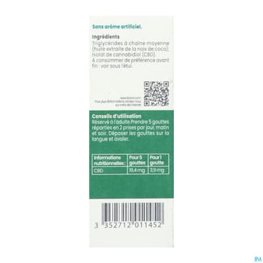 CBD BY BOIRON HUILE 15% 15ML