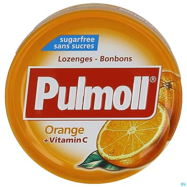 Pulmoll Orange Vitamine C Pastille Sans Sucre 45g