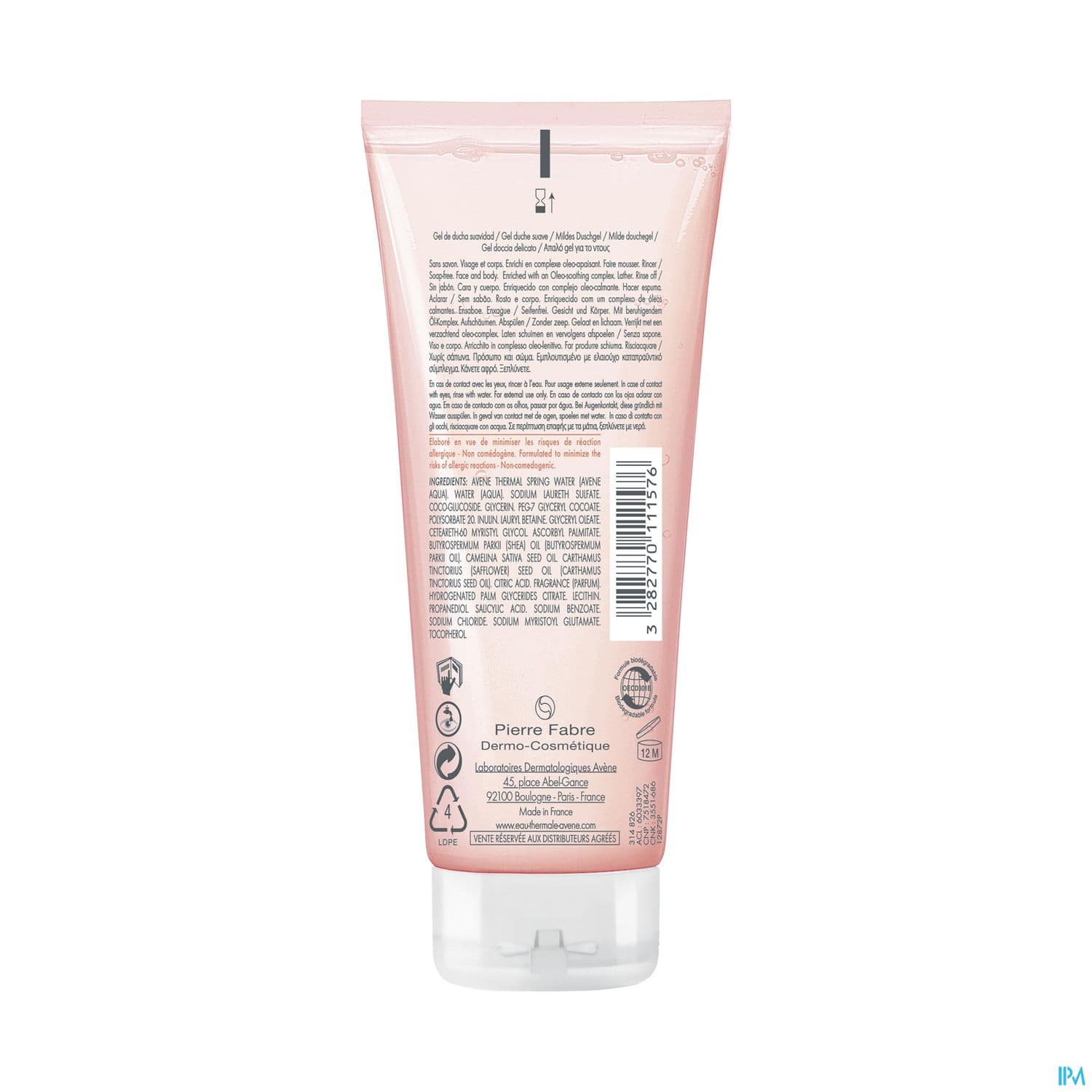 AVENE BODY GEL DCH DOUC 100ML