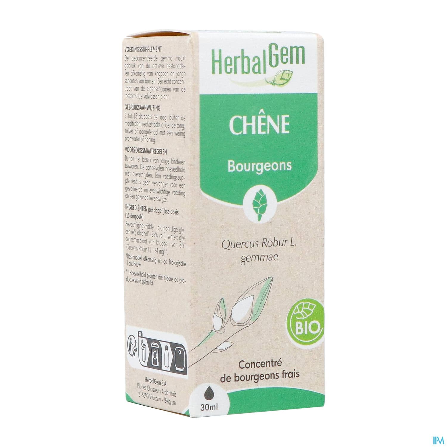 Herbalgem Chene Bourgeon Macerat Glycerin Bio 30ml