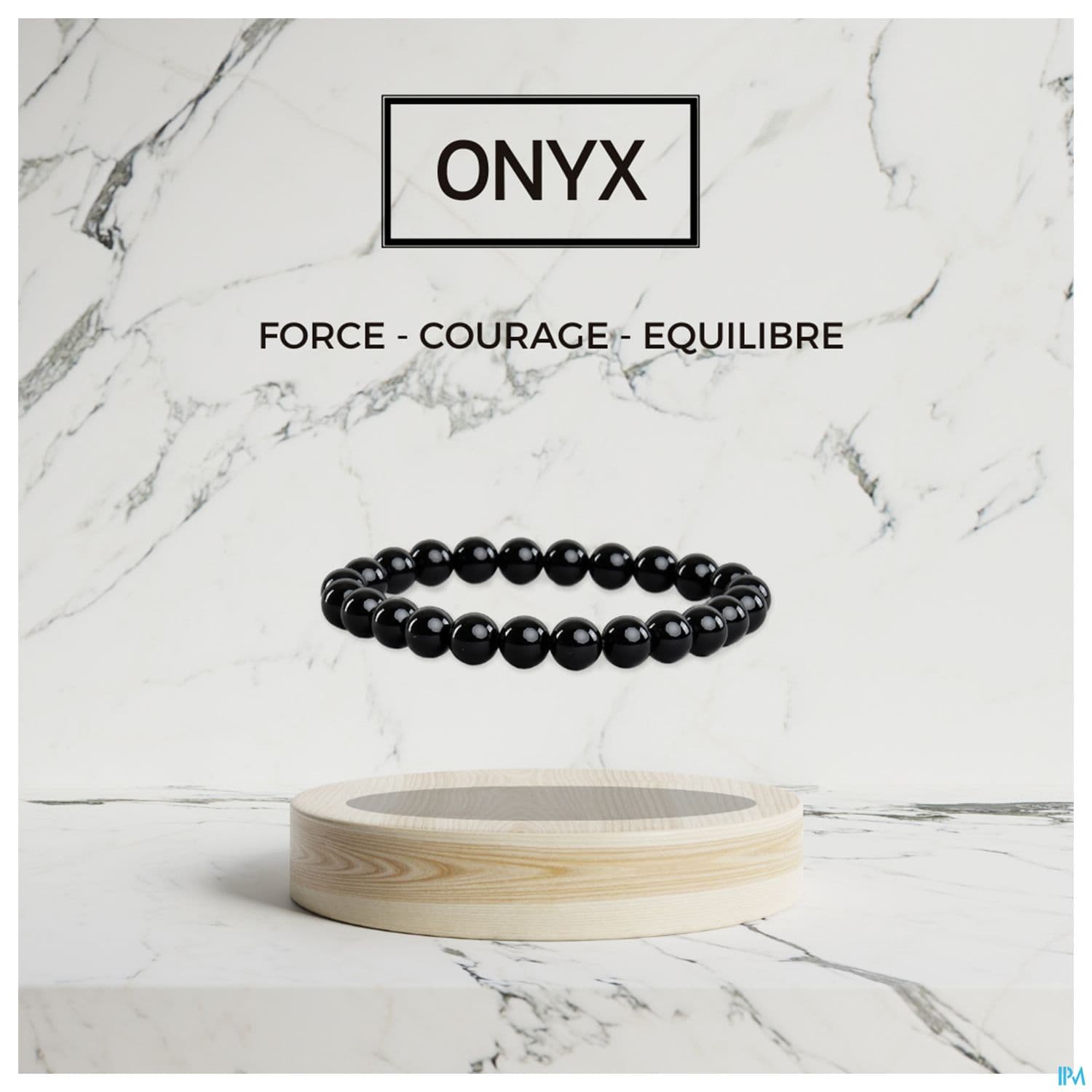 Pharmagem Bracelet Lithotherapie Onyx 4mm