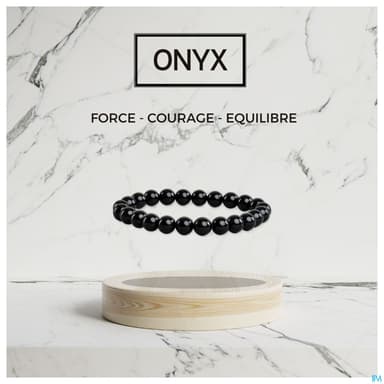 Pharmagem Bracelet Lithotherapie Onyx 4mm