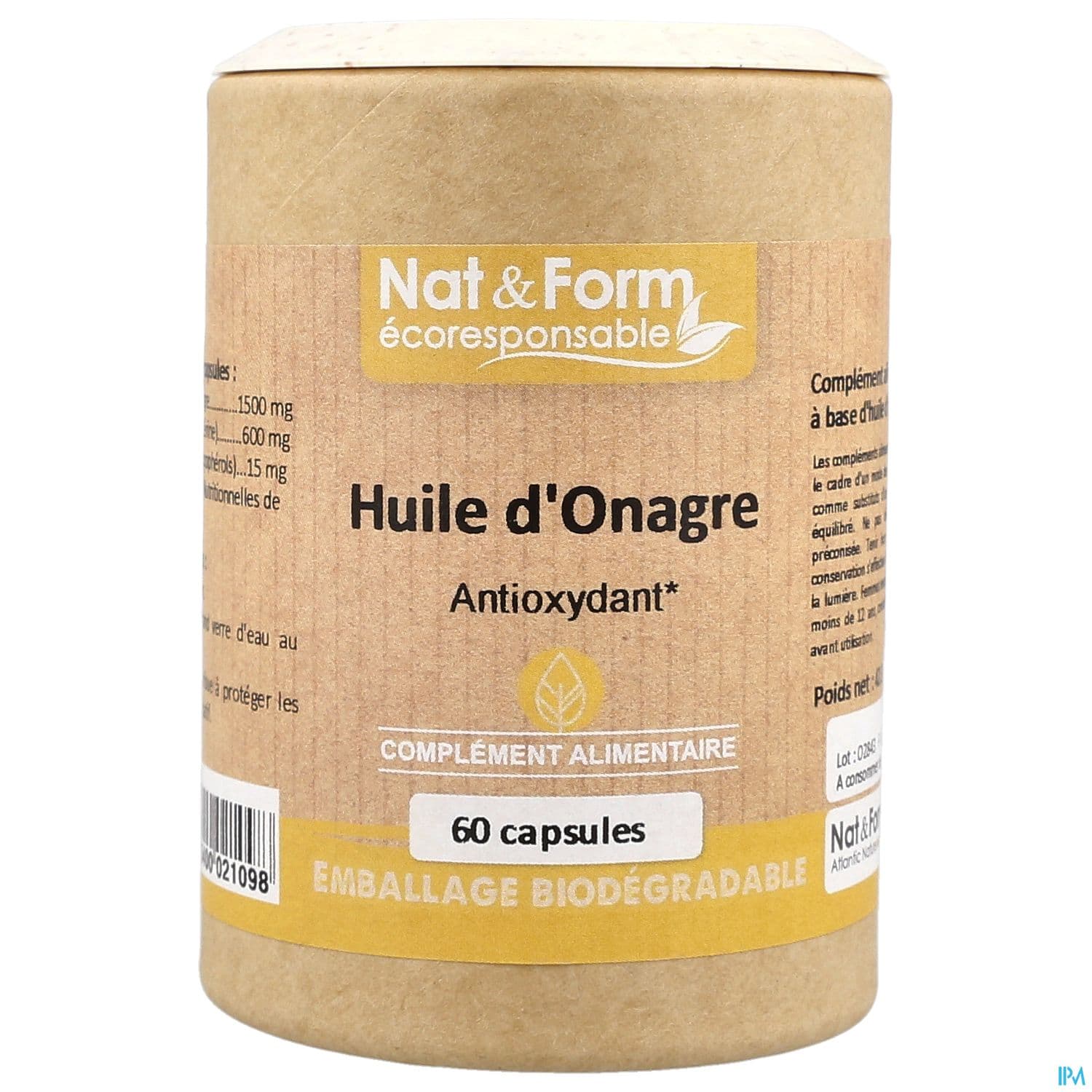 Nat Et Form Ecoresponsable Huile Onagre Capsule 60