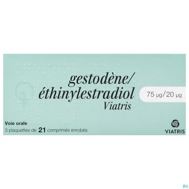 Gestodene Ethinylestradiol Viatris 75mcg/20mcg Comprime 21 X3