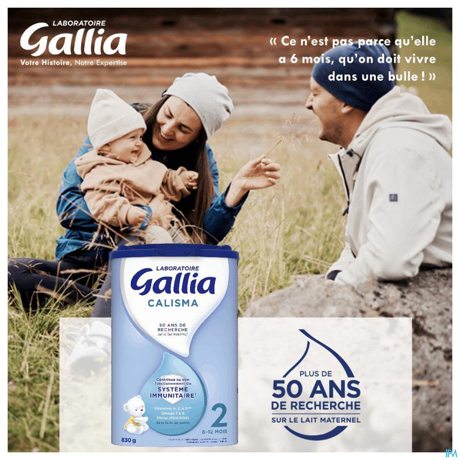 GALLIA CALISMA 2 LAIT PDR 830G