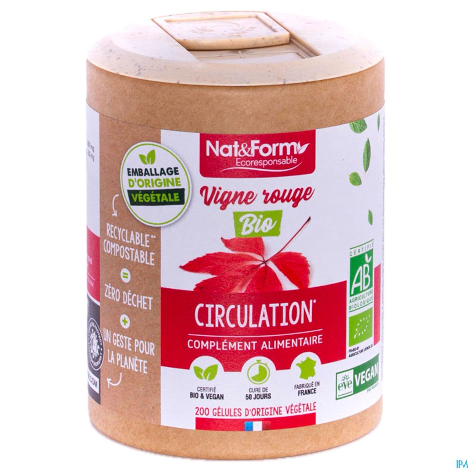 Nat Et Form Ecoresponsable Vigne Rouge Bio Gelule Vegetale 90