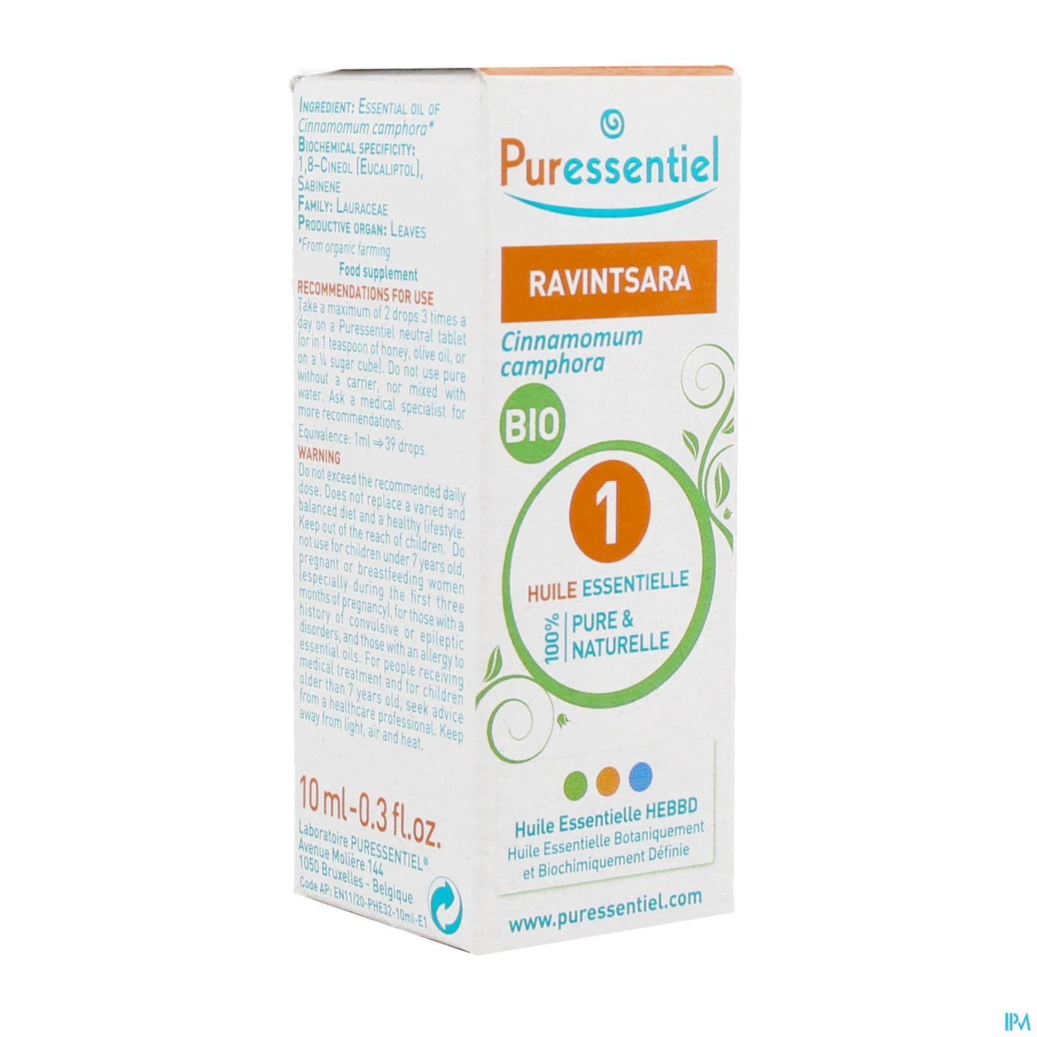 Puressentiel Huile Essentielle Ravintsara Bio 10ml