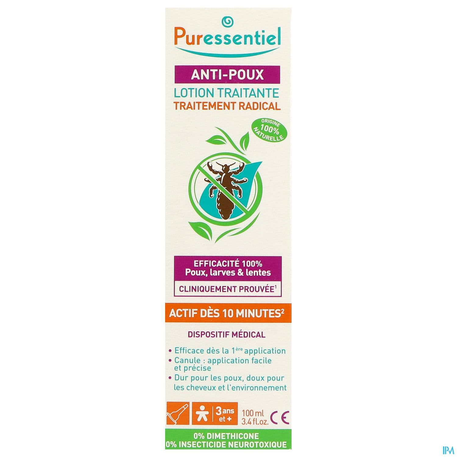 PURESSENTIEL LOT A/POUX 100ML