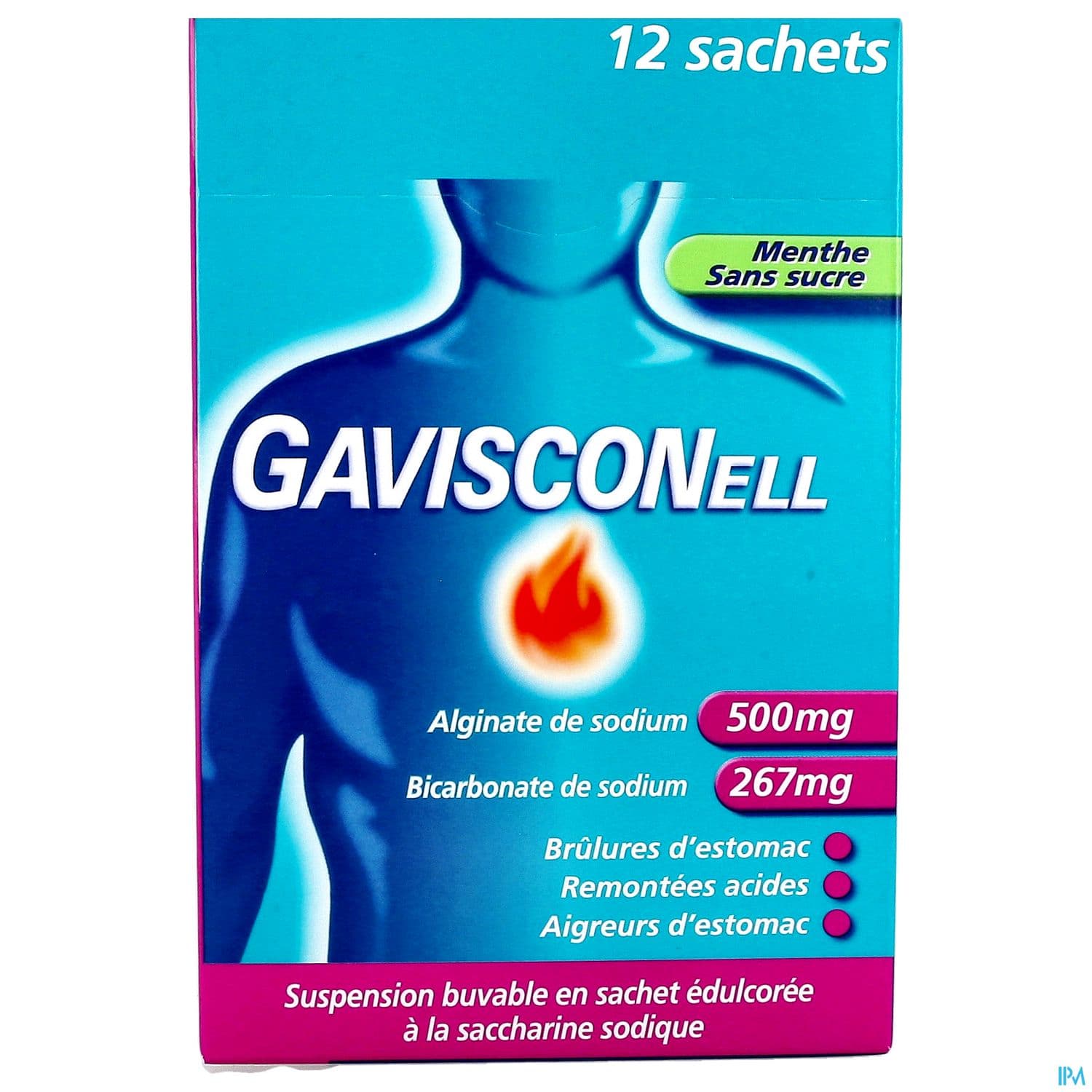 Gavisconell Menthe Sans Sucre Susp Buvable Sachet 12