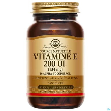 SOLGAR VIT E 200UI CAPS VEG 50