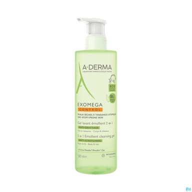 A Derma Exomega Control Gel Lavant Emollient 2en1 Antigrattage 500ml