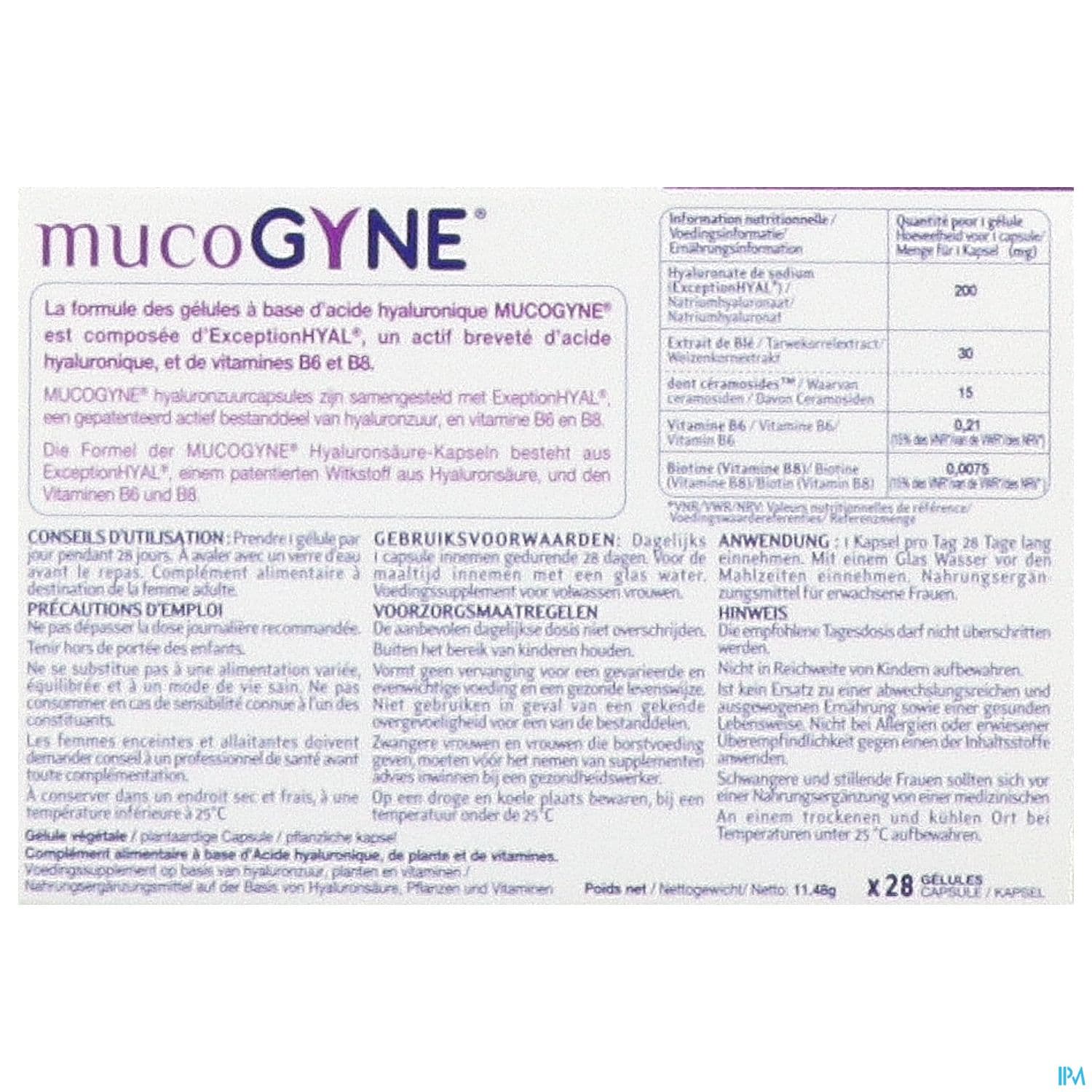 Mucogyne Voie Orale Gelule 28