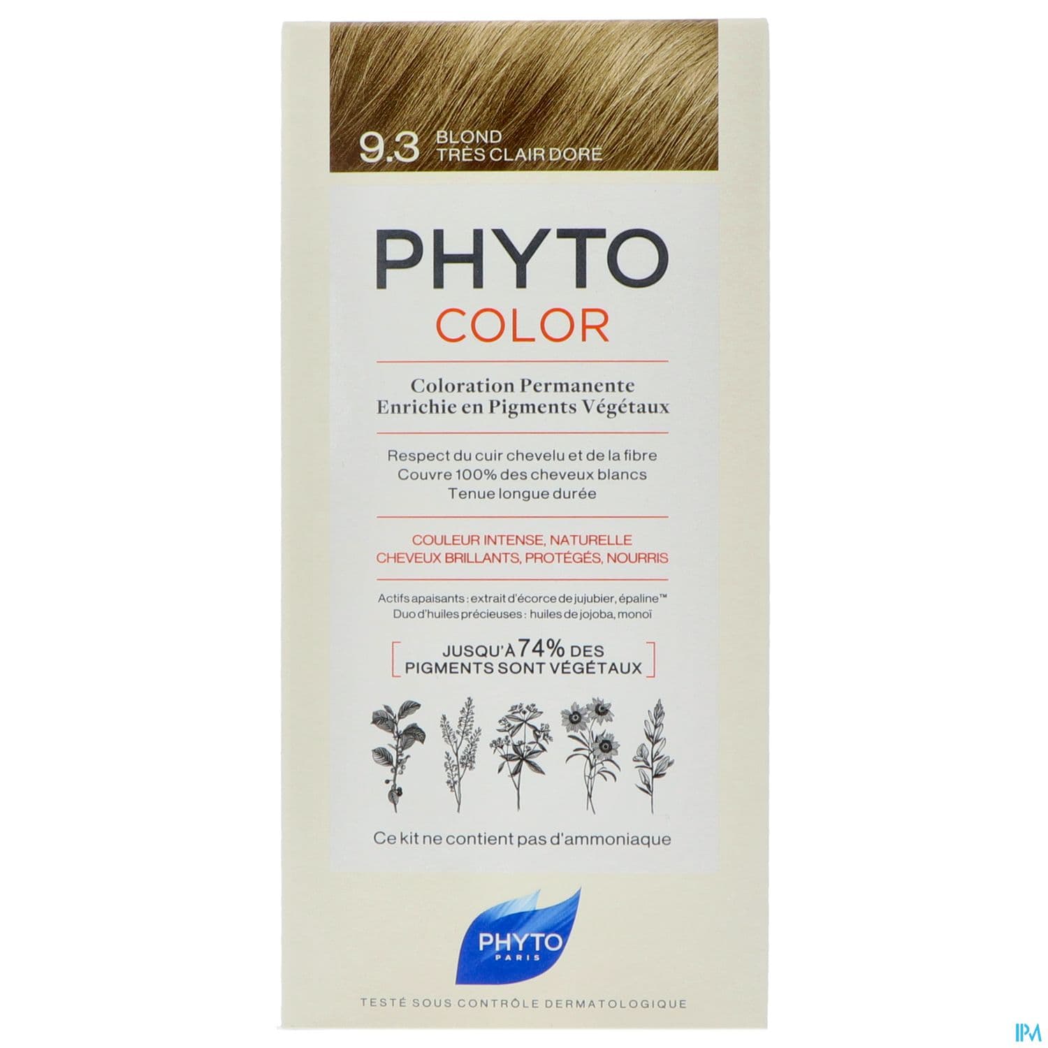 PHYTO COLOR 9,3 BLOND TR CLAIR DOR